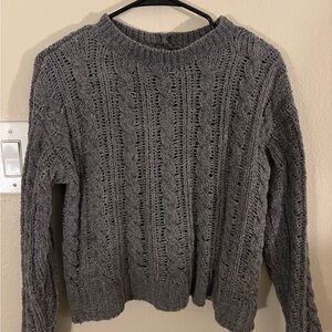 American Eagle Outfitters Charcoal Cable Knit Sweater